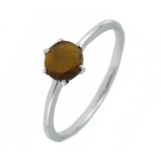 Bague 18-06 oeil de tigre argent