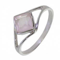 Ring 18-03 Rose Quartz Sterling Silver