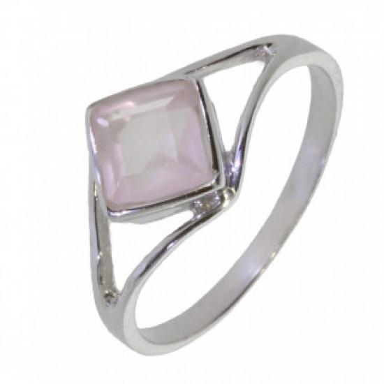 Ring 18-03 Rose Quartz Sterling Silver