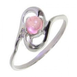 Ring 18-01 Rose Quartz Sterling Silver