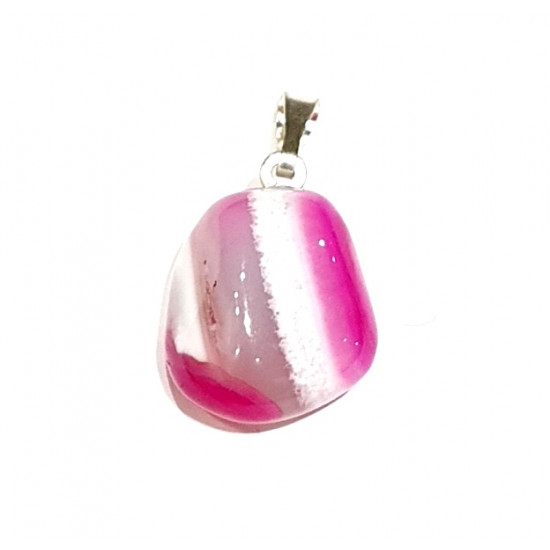 pink agate pendant