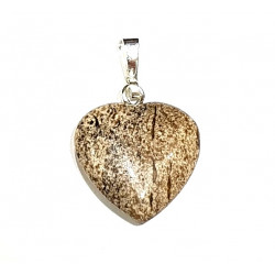 landscape jasper heart pendant