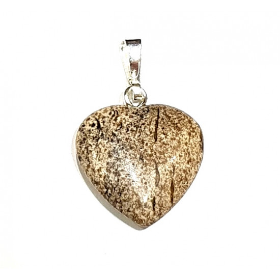 landscape jasper heart pendant