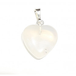 pendentif coeur agate blanche