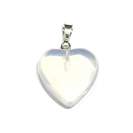 opaline heart pendant