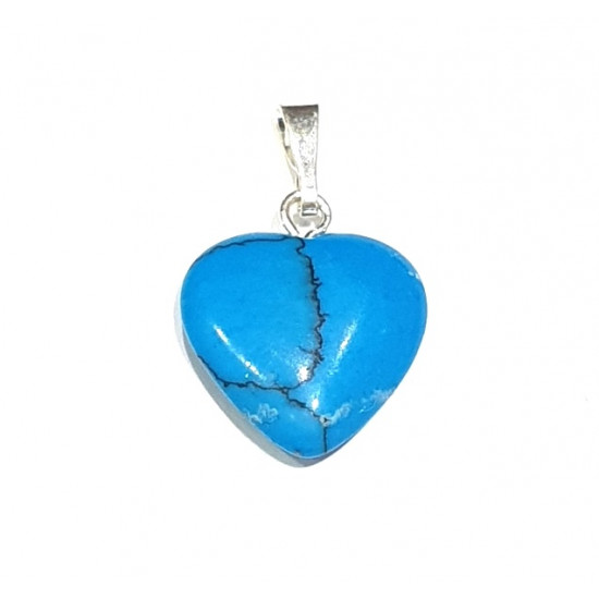 howlite heart pendant