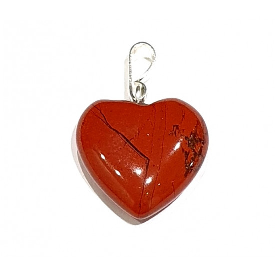 red jasper heart pendant
