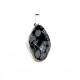 snowflake obsidian pendant