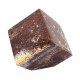 Red orbicular jasper cube