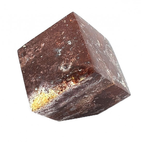 Red orbicular jasper cube