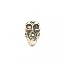 silver skull spacer bead