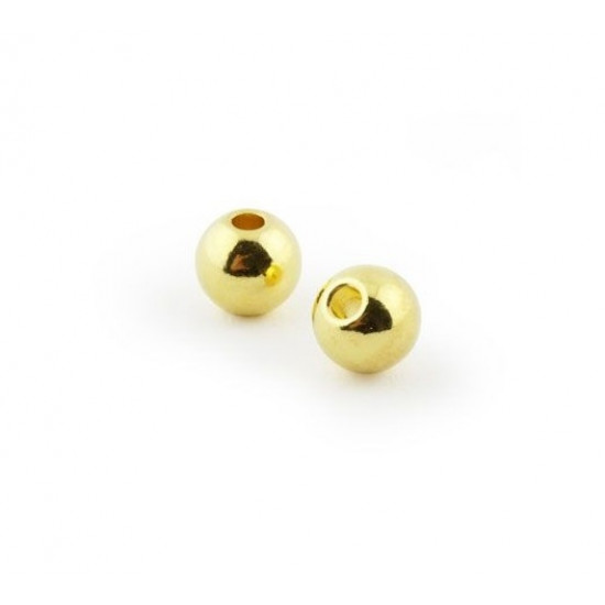 4mm gold round spacer bead