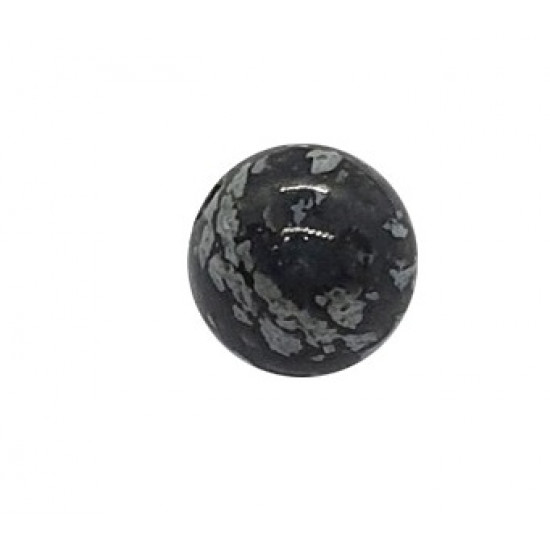 Snowflake Obsidian Bead  10mm
