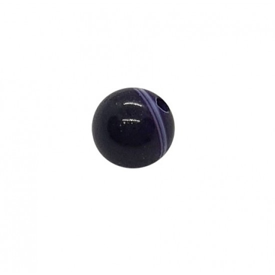perle agate violette 8mm