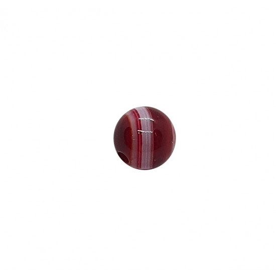 perle agate rouge 6mm