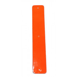 Leather strap 25 mm neon orange / brown