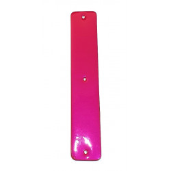 Leather strap 25 mm metallic fushia /turquoise