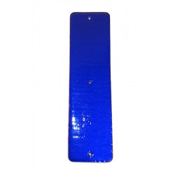 Leather strap 40 mm Metallic blue / red
