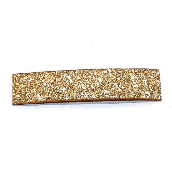 Cuir pour bague pailleté/marron