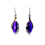 purple cat eye earrings