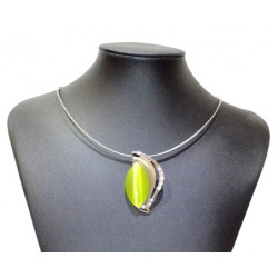 necklace cats eye green