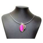 necklace cats eye pink