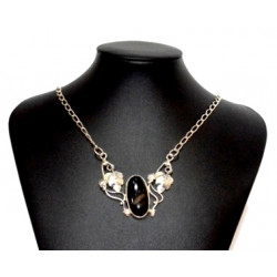 Sterling Silver Black Onyx Necklace