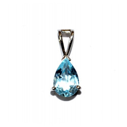 Sterling Silver Blue Topaz Pendant PF-52