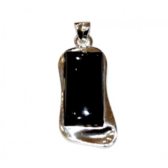 Sterling Silver Black Onyx Pendant P104-52