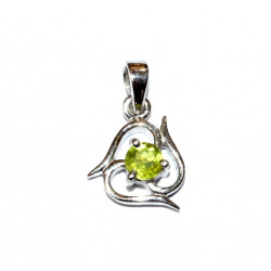 Sterling Silver Peridot Pendant PF-47