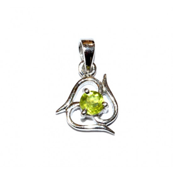 Sterling Silver Peridot Pendant PF-47
