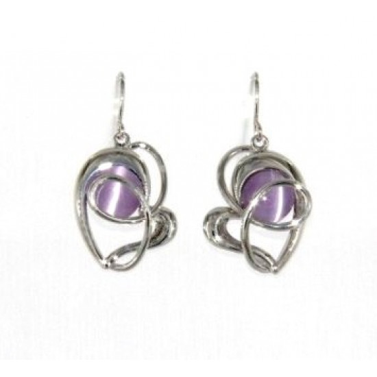 purple cat eye earrings