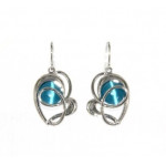 blue cat eye earrings