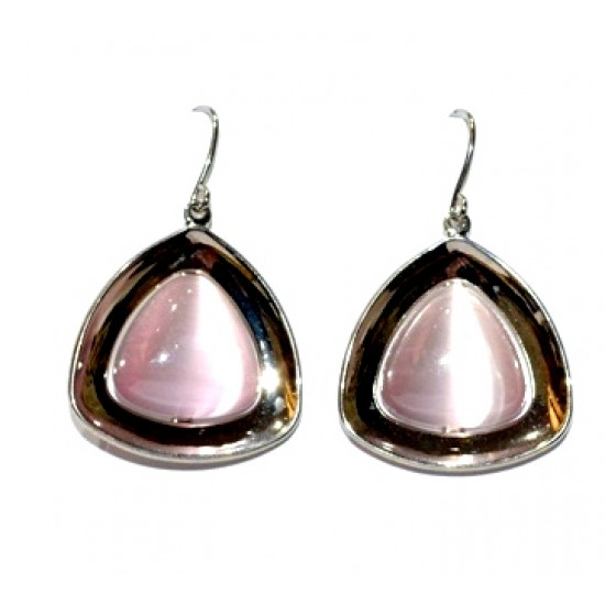 pink cat eye earrings
