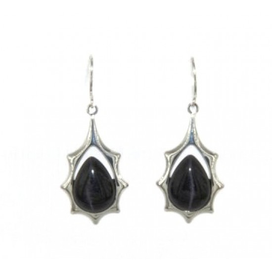 black cat eye earrings