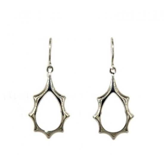 boucles d'oreilles oeil de chat blanc