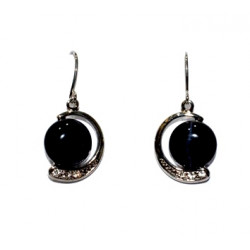 black cat eye earrings
