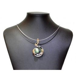 necklace cats eye green