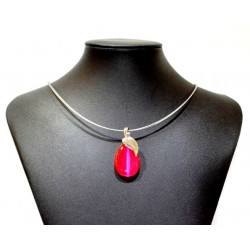 necklace cats eye pink
