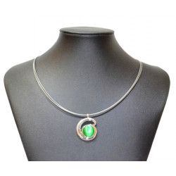necklace cats eye green