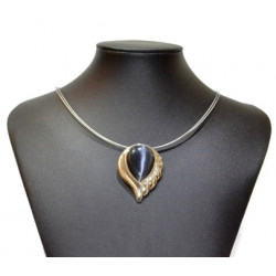 necklace cats eye black