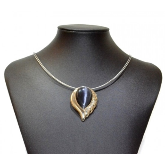 necklace cats eye black