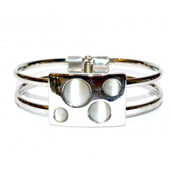 bracelet oeil de chat blanc