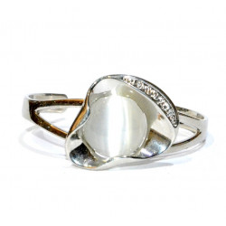 bracelet oeil de chat blanc