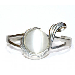 bracelet oeil de chat blanc