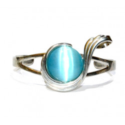 bracelet oeil de chat bleu