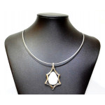 collier oeil de chat blanc