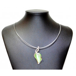 necklace cats eye green