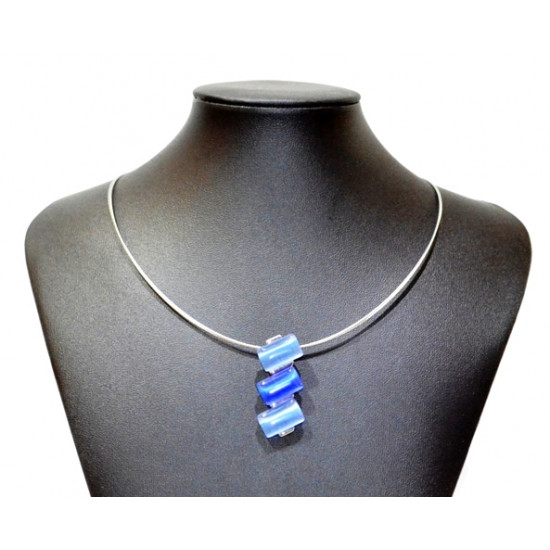 necklace cats eye blue
