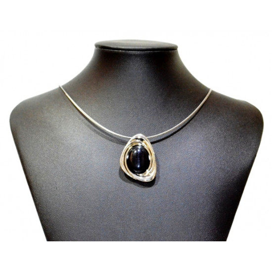 necklace cats eye black